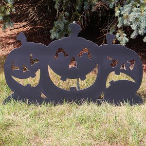 Black Pumpkin Silhouette Sign