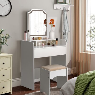 Parsonage Vanity Set with Stool and Mirror