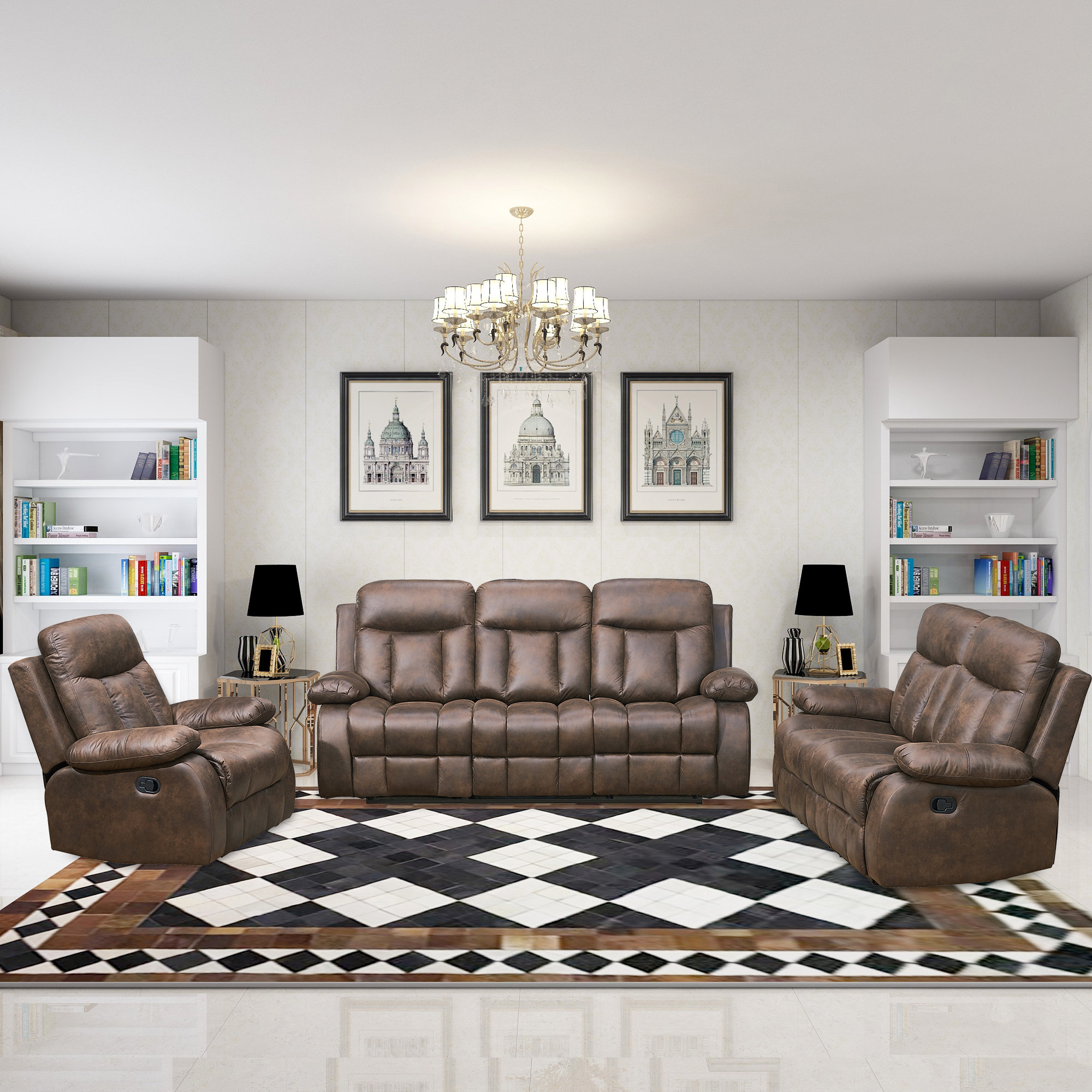 Red Barrel Studio Dove Springs Reclining3 Piece Living Room Set Reviews Wayfair