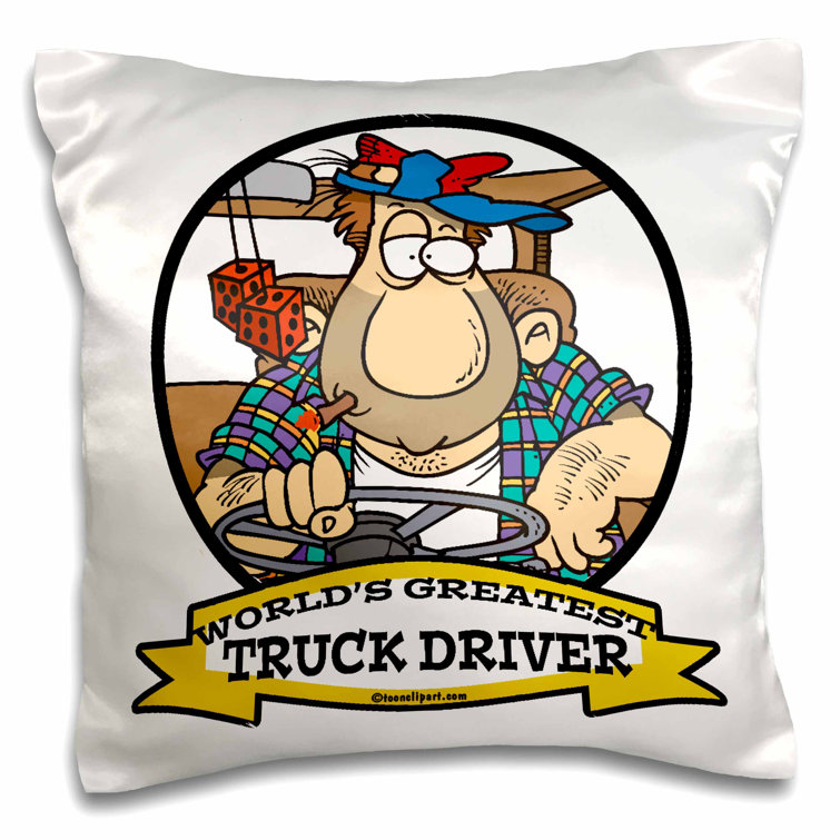 Multicolor World's Most Wonderful Chauffeur Funny Throw Pillow 18x18 Multicolor World's Most Wonderful Chauffeur Funny Throw Pillow 18x18