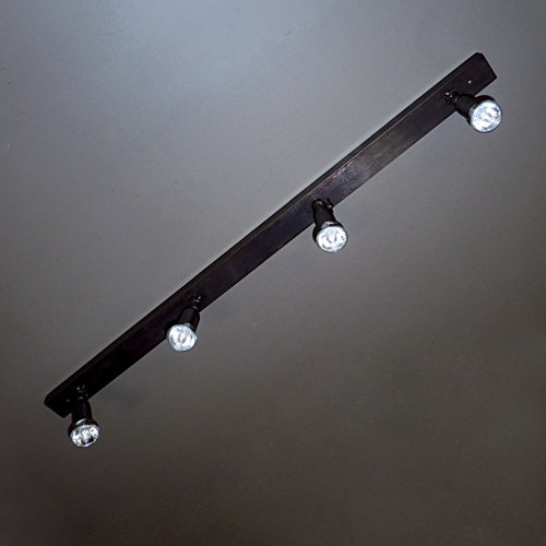 Morningside 4-Light Ceiling Spotlight Ebern Designs Finish: Chrome, Size: 14 cm H x 75 cm W x 5 cm D