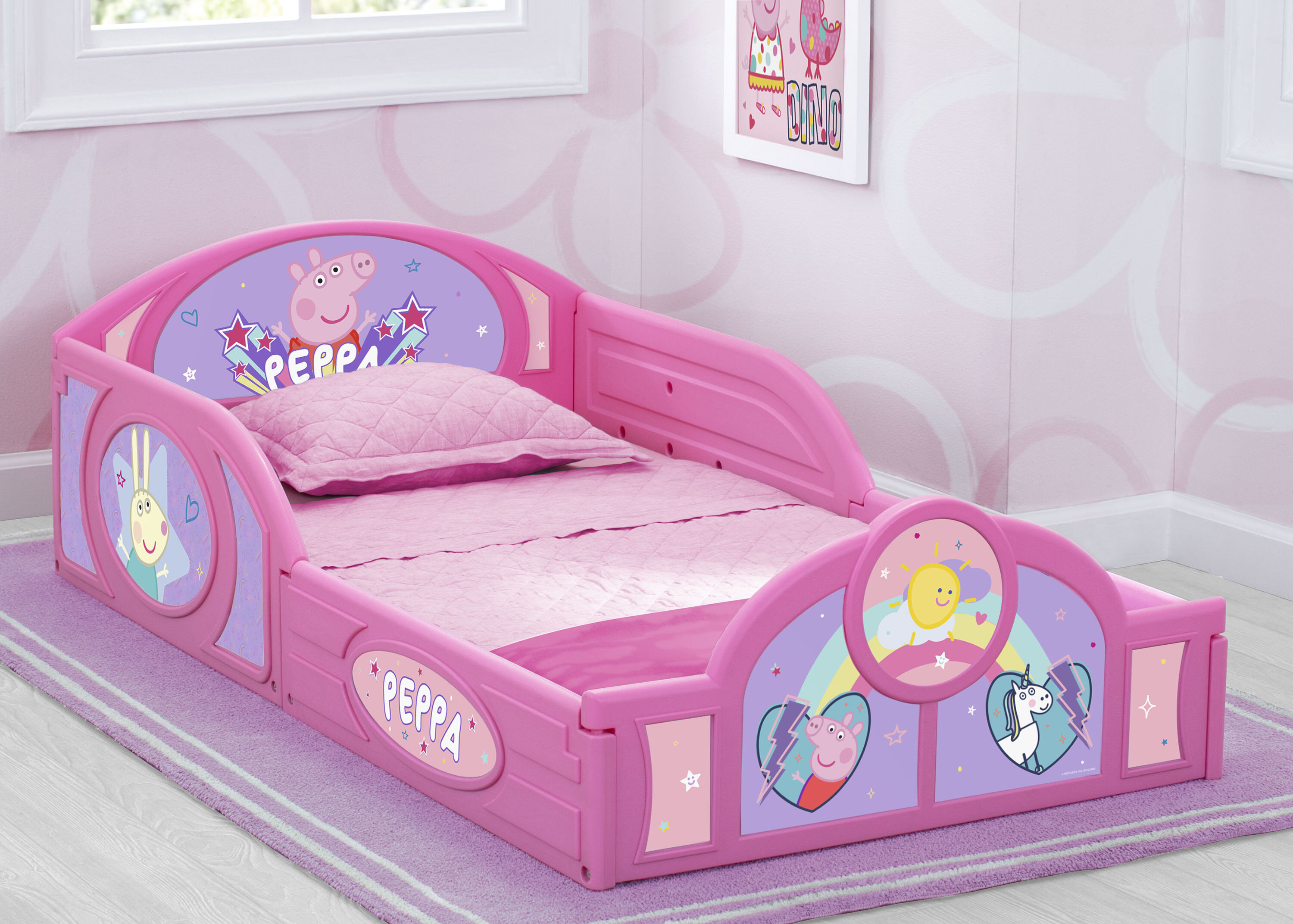 pink bed for kids