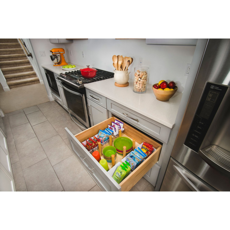 Rev-A-Shelf 24.25 x 21.25 Inch Wood 9 Peg Board Drawer Organizer System