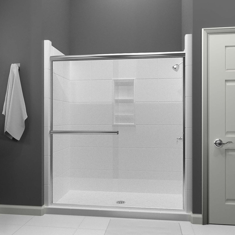 Arizona Shower Door Lese 60 X 70 Bypass Semi Frameless Shower