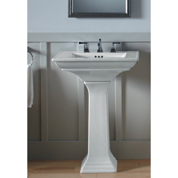 Memoirs Ceramic 25 Pedestal Bathroom Sink With Overflow