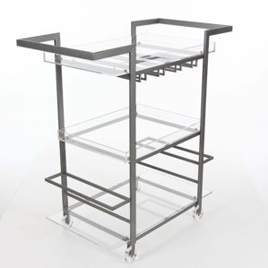 Austin Metal Acrylic Bar Cart by Orren..