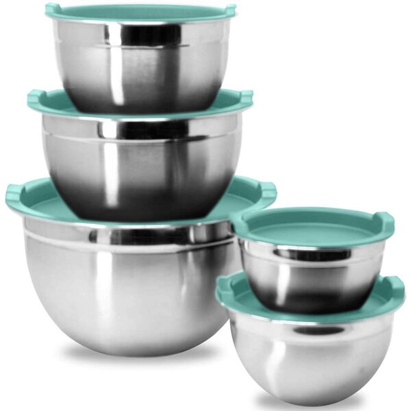 TRAMONTINA 14 Piece Covered Stainless Steel Mixing Bowl Set 3 COLOR CHOICES NEW 