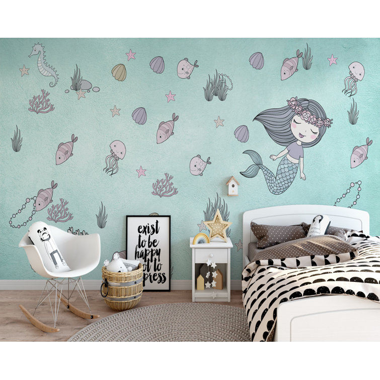 Sunside Sails Adley Peel And Stick Mermaid Ariel Starfish Kids