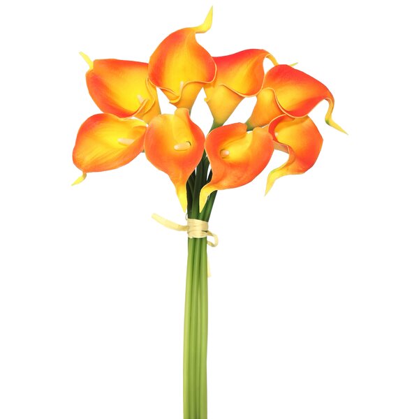 Artificial 45cm Stargazer Lillies 10 Head Flower Spray Decor Lily Bunch Neu K0E1 