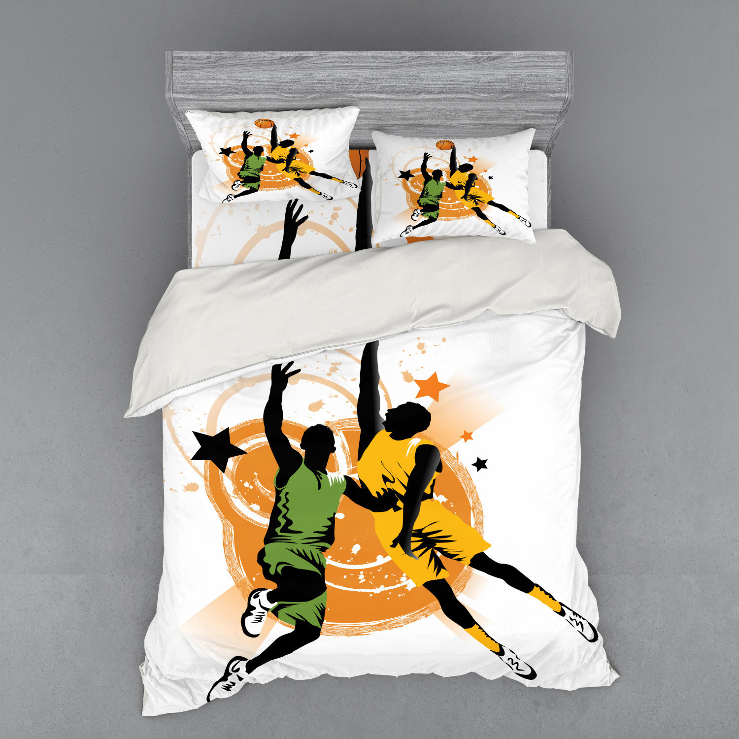 BASKETBALL SINGLE DUVET COVER SET REVERSIBLE BEDDING 100/% COTTON NEW