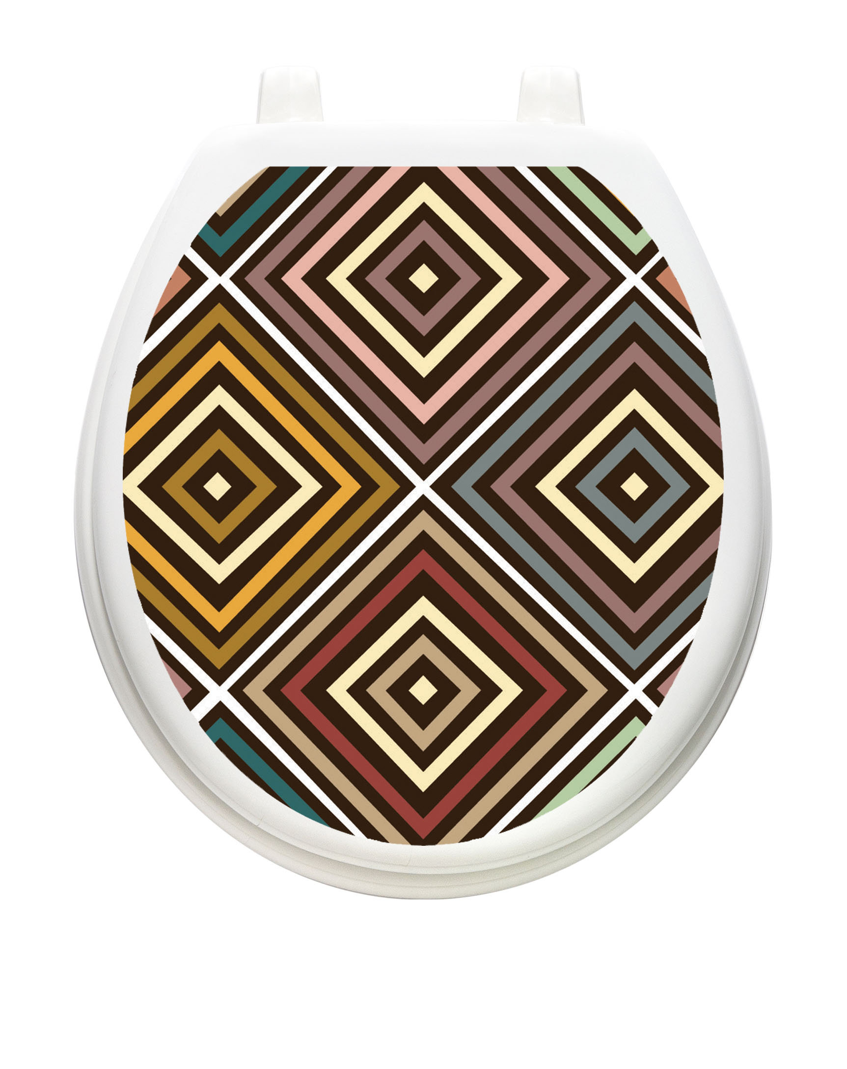 Toilet Tattoos Diamonds or Squares Toilet Seat Sticker,Lid Decal Wayfair