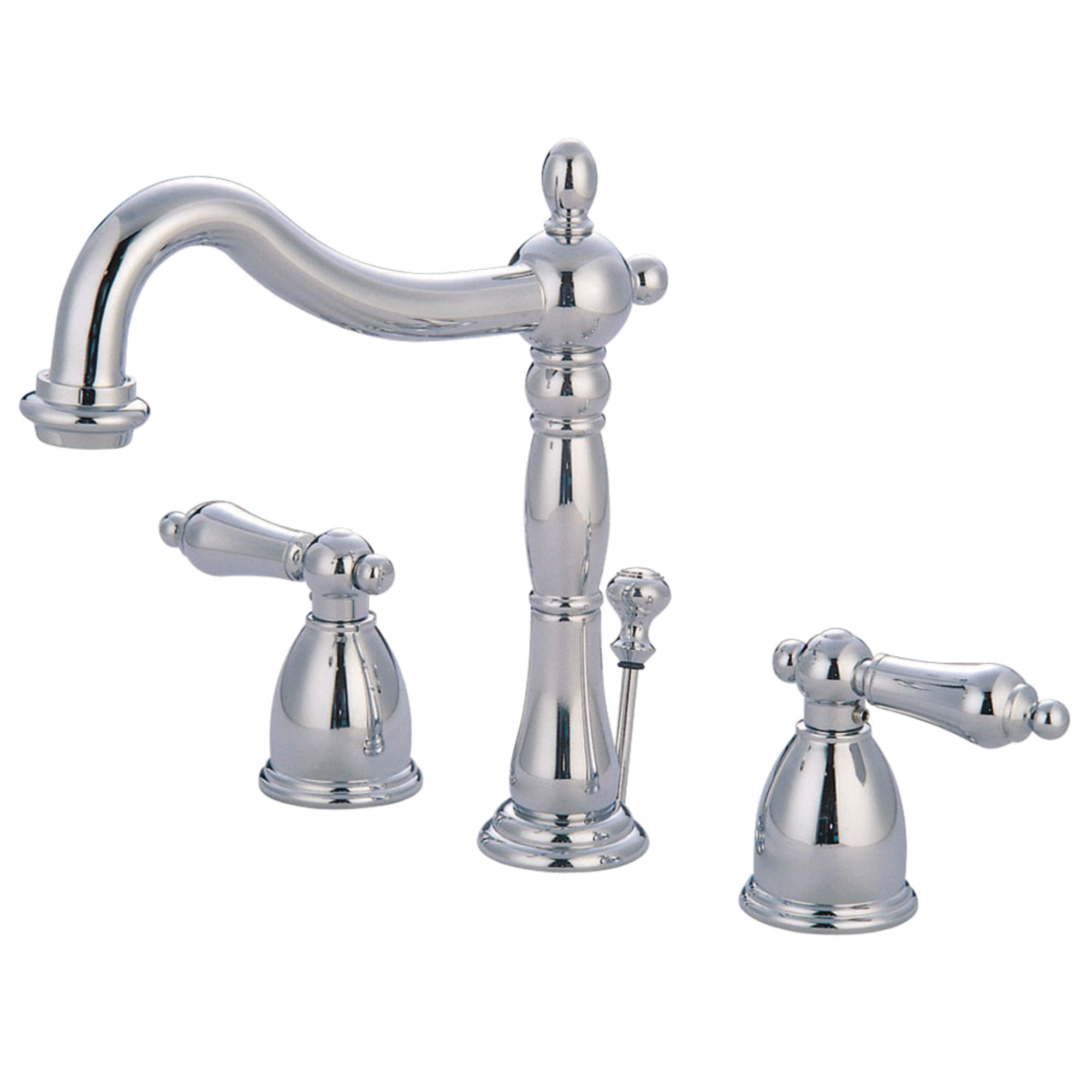 Kingston Brass Heritage Widespread Bathroom Faucet with Drain 
