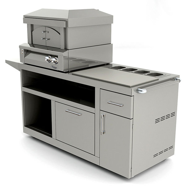 Alfresco Deluxe Pizza Prep Cart For Gas Grill Wayfair