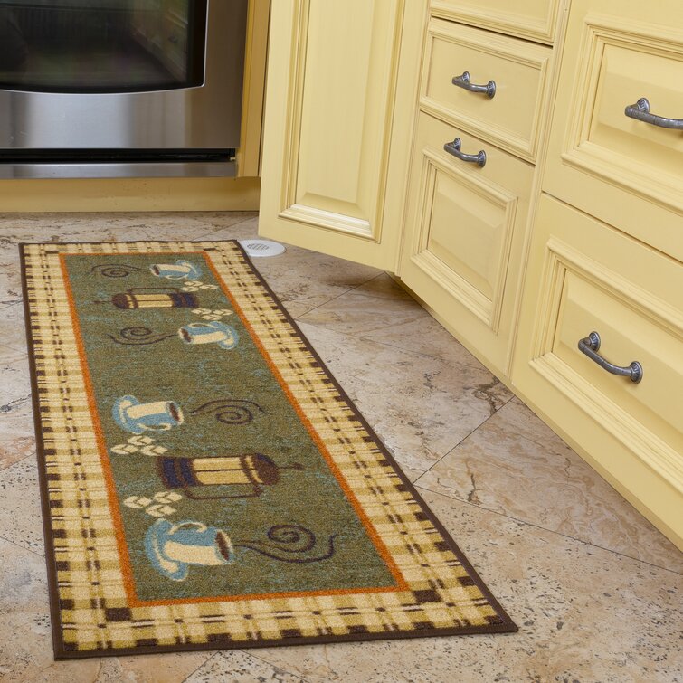 Machine Washable Kitchen Mat Rug Doormat Chef Pattern Floor Mat Rubber Backing 