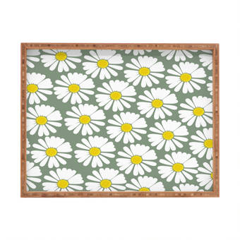 Deny Designs Ali Benyon Flower Waterfall Ottoman Coffee Table Tray Wayfair