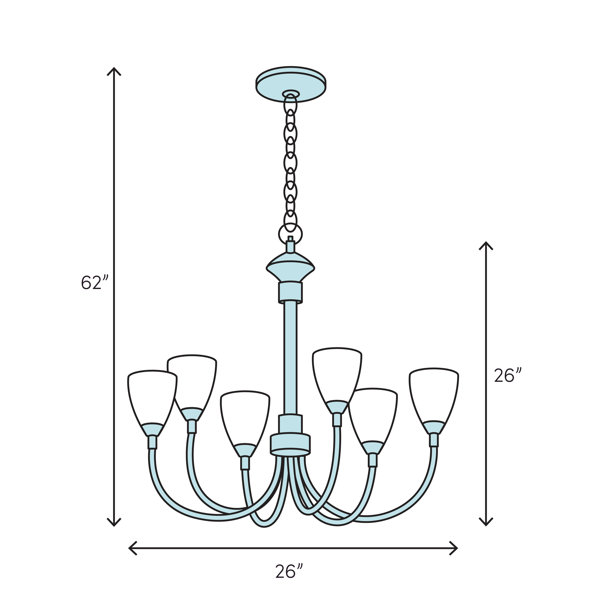 Three Posts Analia 7 Light Shaded Tiered Chandelier Wayfair