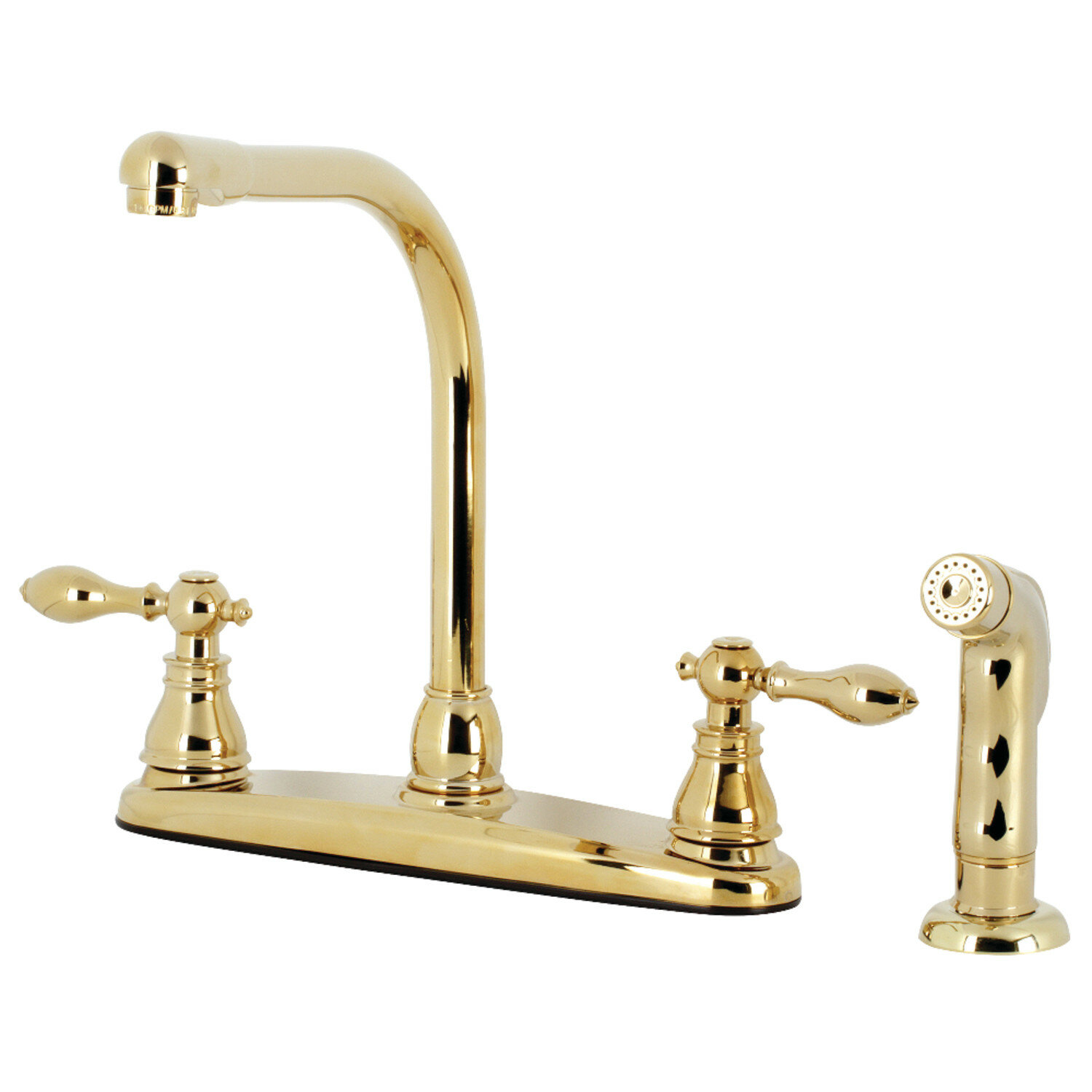 Kingston Brass Double Handle Kitchen Faucet With Side Spray Wayfair