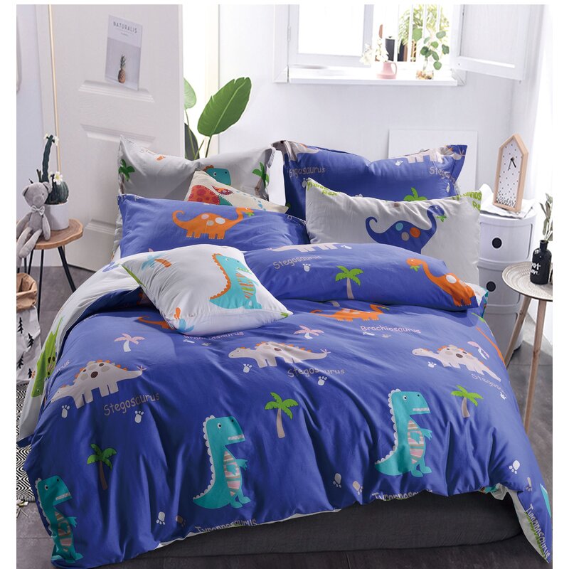 purple dinosaur bedding