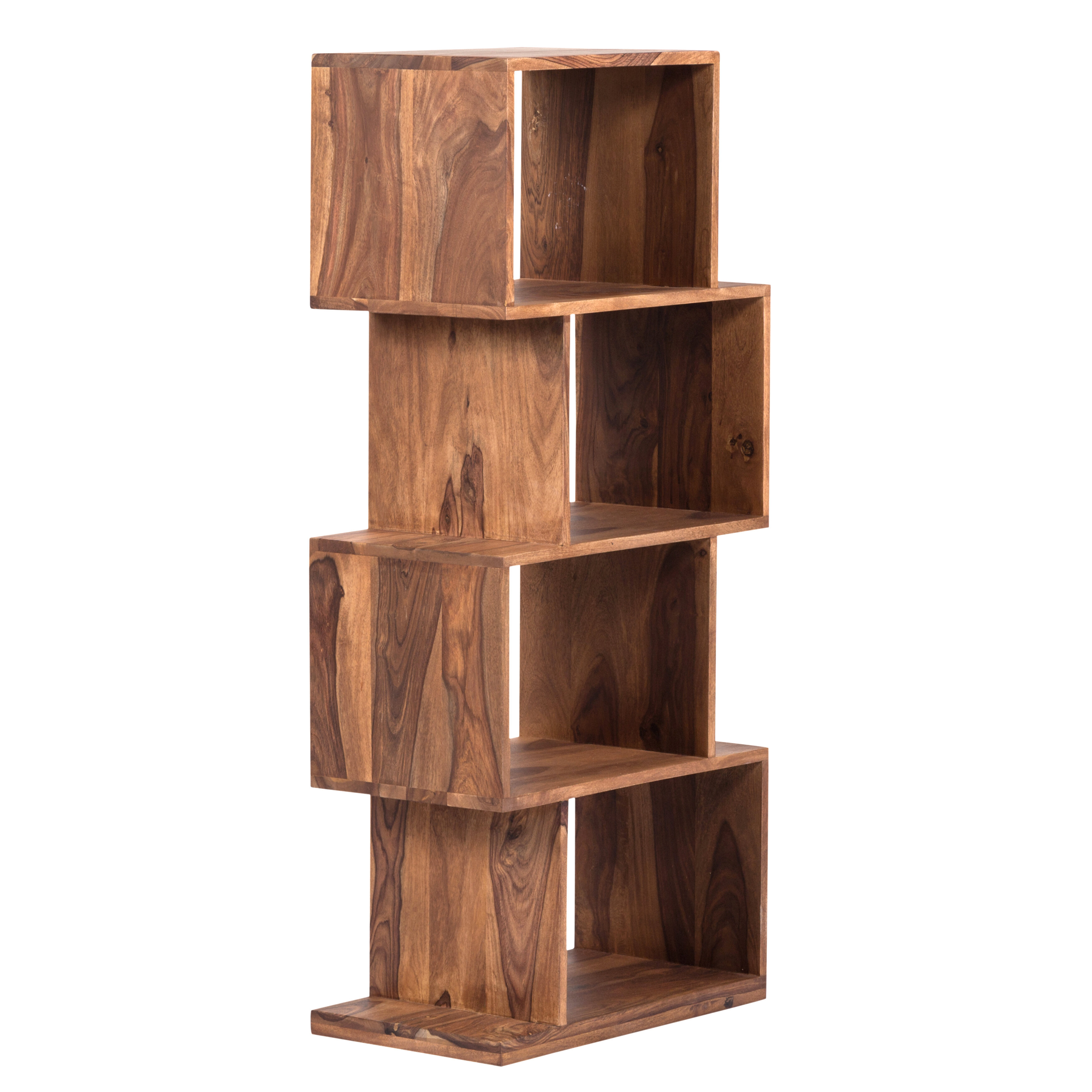 Foundry Select Amerson 48'' H x 22'' W Solid Wood Geometric Bookcase ...