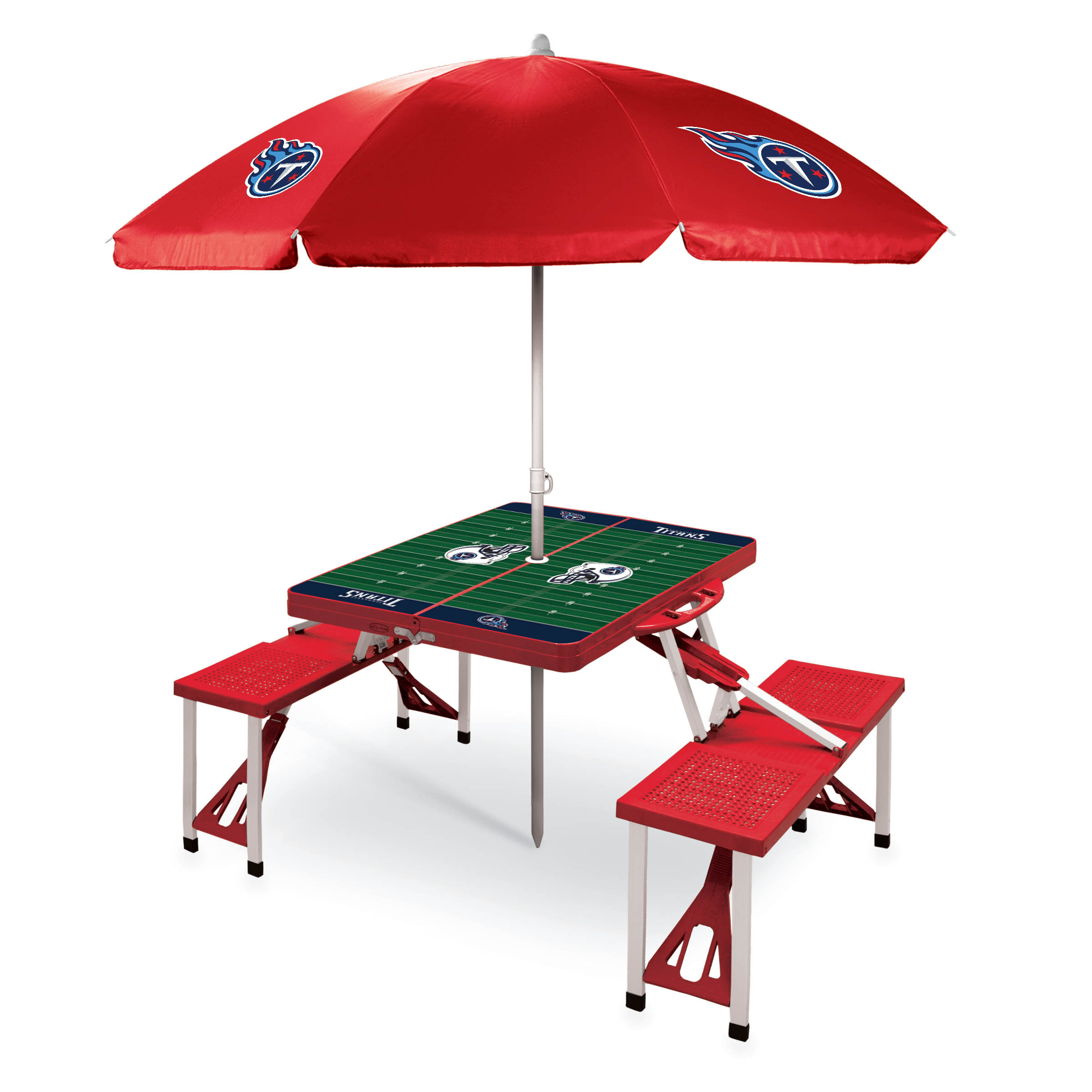 Red NFL Folding Picnic Table