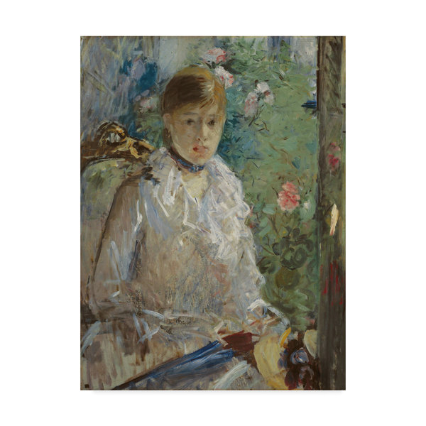 Trademark Art Young Woman Sitting By Oil Painting Print On