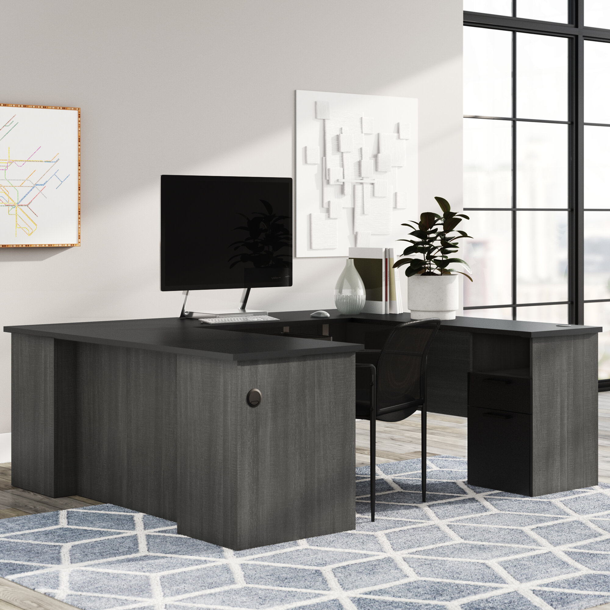 u shaped office furniture