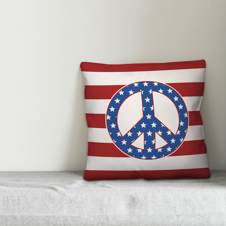 Multicolor es designs Light Blue Peace Sign Throw Pillow 16x16 Multicolor es designs Light Blue Peace Sign Throw Pillow 16x16
