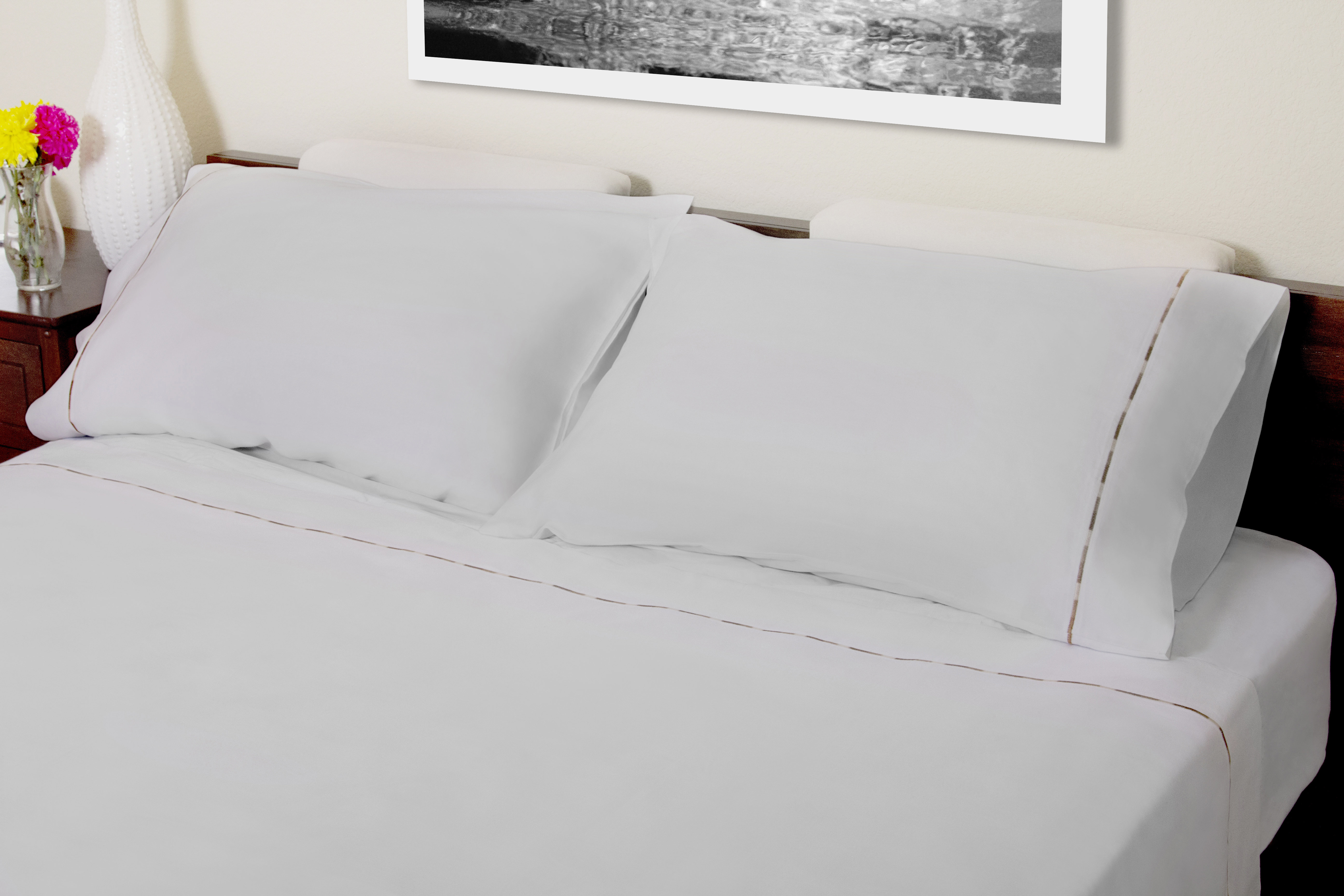 Red Barrel Studio Hagerty Embroidery 310 Thread Count Solid 100 Cotton Sheet Set Wayfair