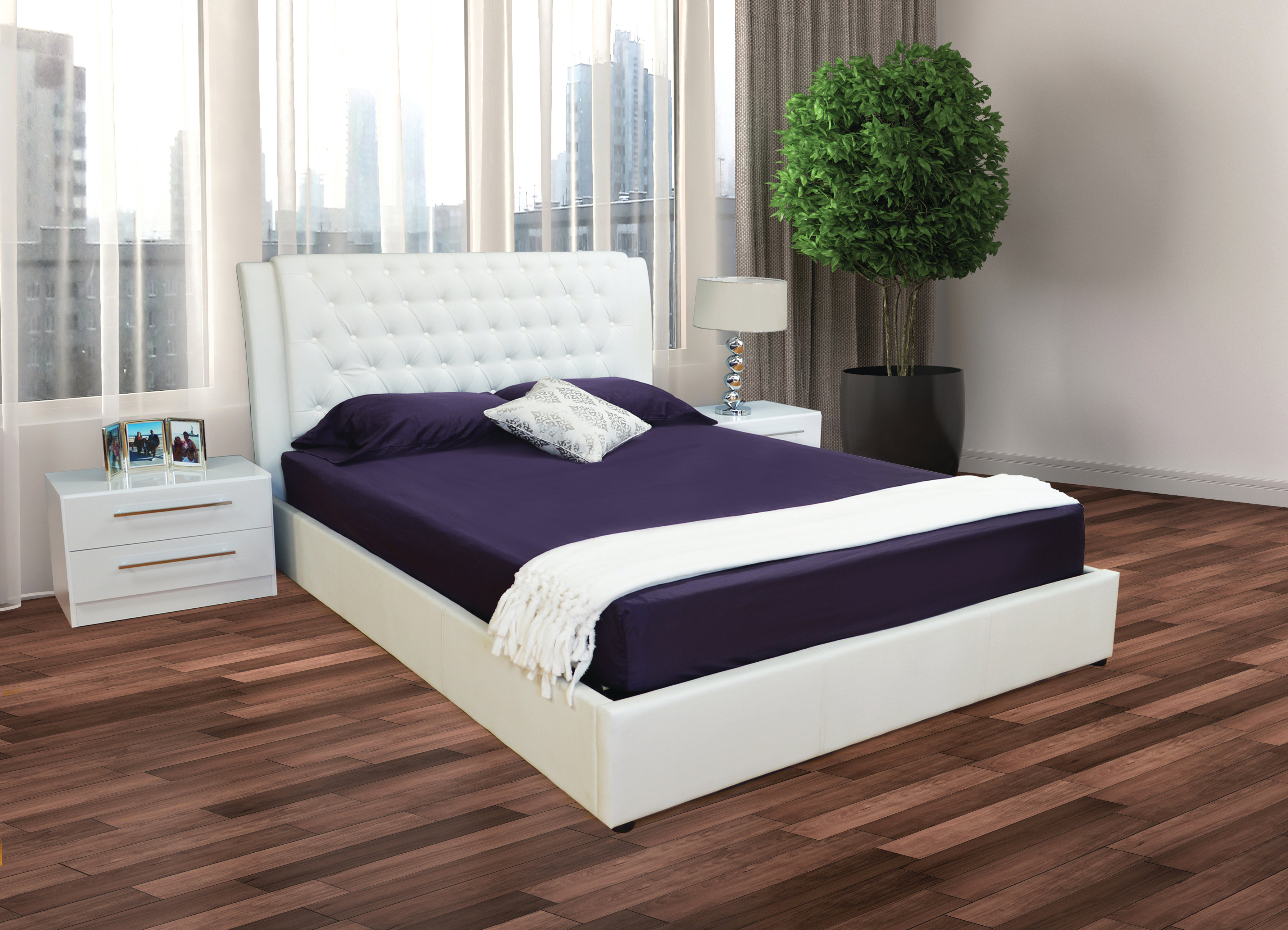 Haskett Diamond Upholstered Storage Platform Bed