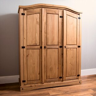 Sol 2 Door Wardrobe In Antique Pine Solid Wood Bedroom Furniture