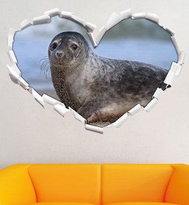 East Urban Home Cute Seal On Beach Wall Sticker Wayfair Co Uk