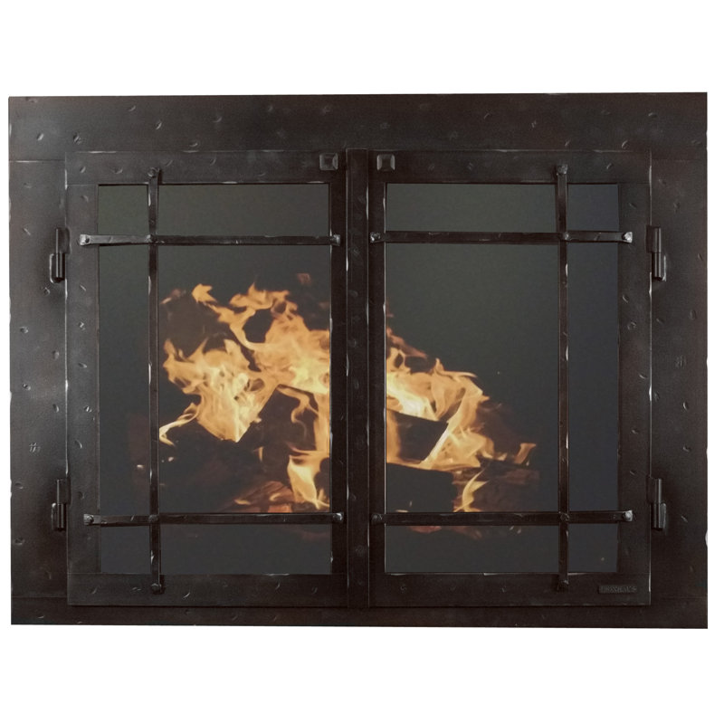 Ironhaus Mountain Series Cabinet Style Steel Fireplace Doors Wayfair