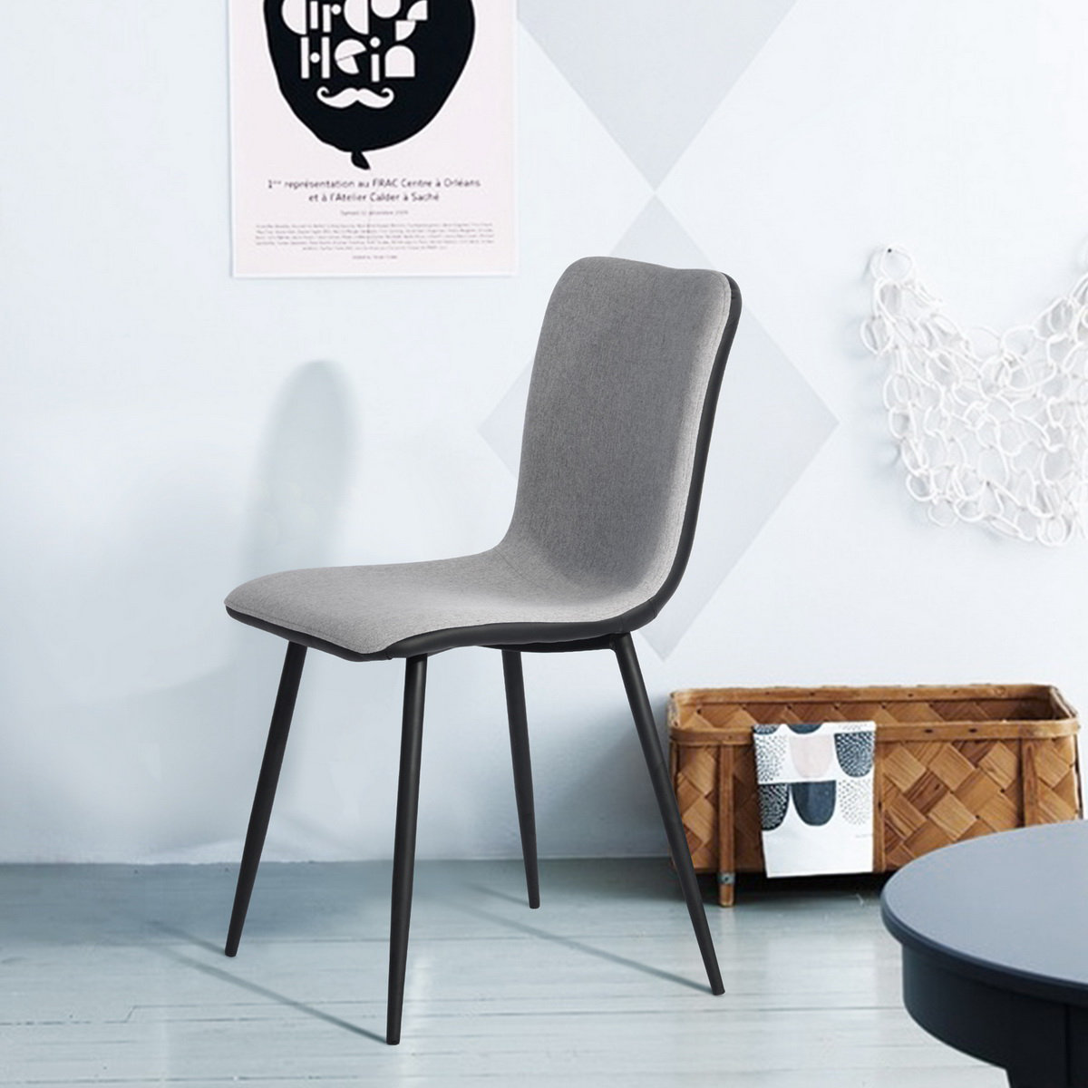 Foundstone Blumberg Upholstered Side Chair In Gray Wayfair