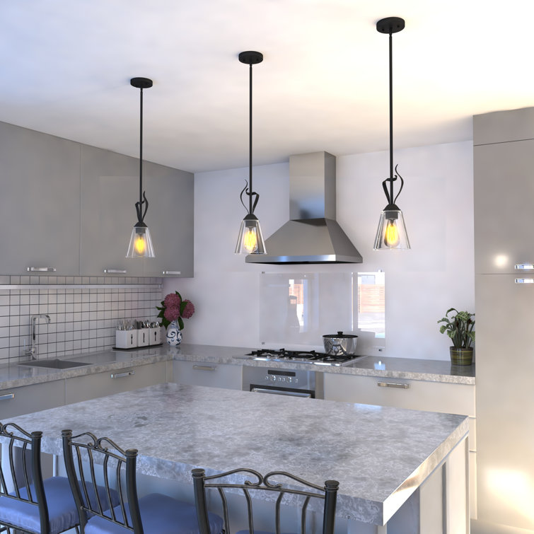 Gracie Oaks Zermeno 1 Light Single Bell Pendant Reviews Wayfair