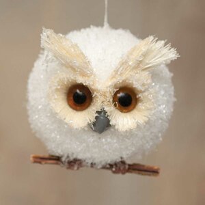 Iced Owl Ornament