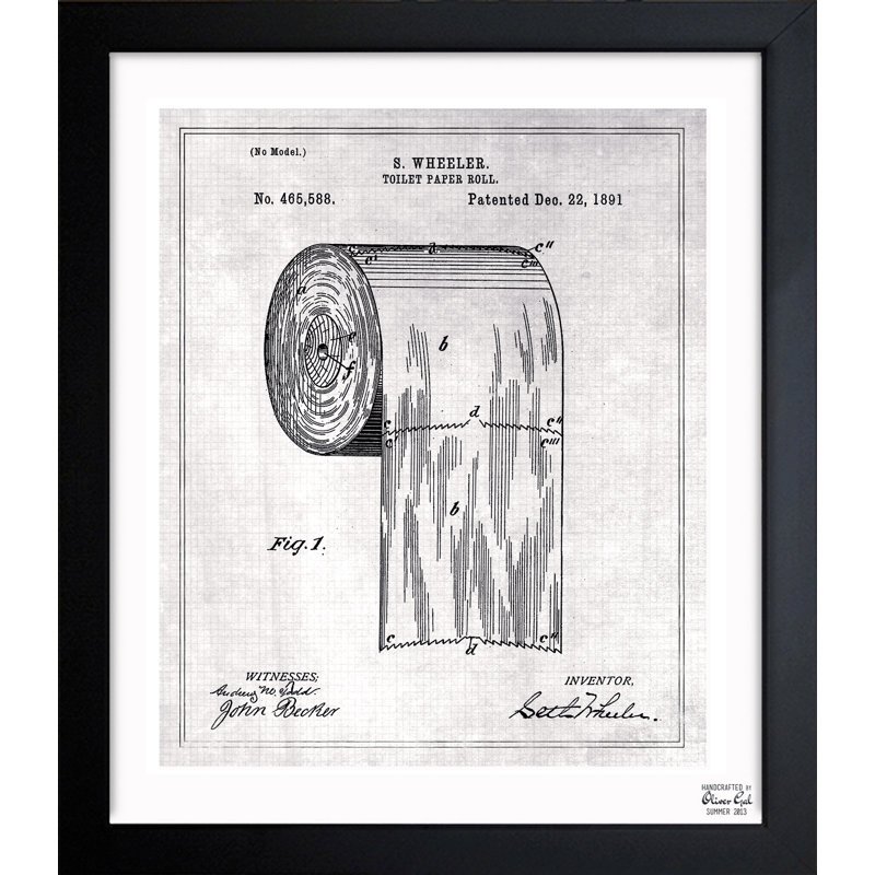 T Austin Design Toilet Paper Roll 1891 Art Picture Frame Toilet Paper Roll 1891 Art