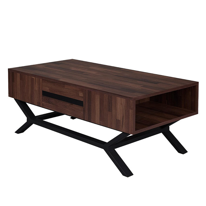 Boggess Contemporary Rectangular Wooden Coffee Table With Storage Boggess Contemporary Rectangular Wooden Coffee Table With Storage