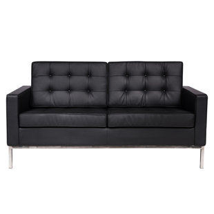 Go to store & view more images LeisureMod Lorane Leather Loveseat