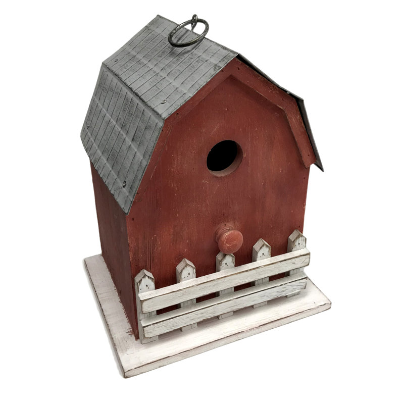 Wilco Home Wood And Metal 10 3 In X 8 3 In 6 8 In Barn Birdhouse Reviews Wayfair