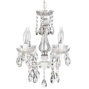 Sherwood White 4-Light Crystal Chandelier