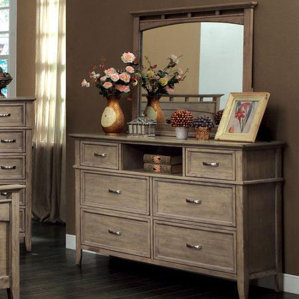 Cartwright 6 Drawer Dresser with Mirror by Rosecliff Heights