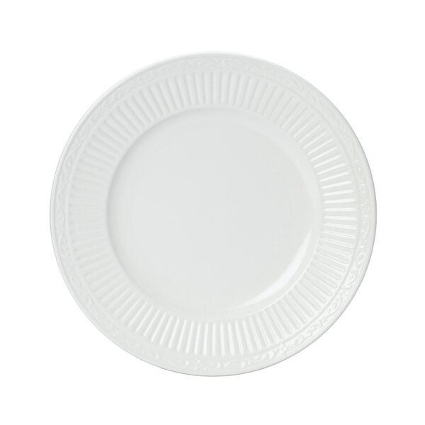 Trellis White Salad/Luncheon Plate | Fine Bone China Set of 4 Mikassa