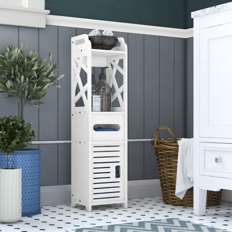 Rebrilliant Bathroom Multi Compartment 7 W X 31 5 H Cabinet Reviews Wayfair