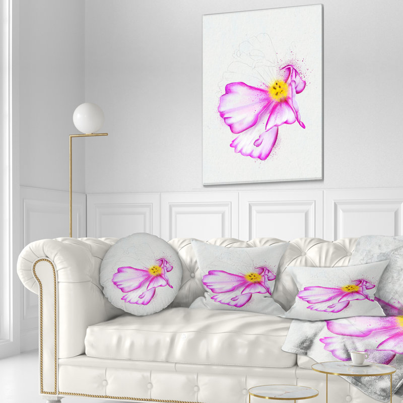 East Urban Home Floral Fantastic Flower Watercolor Lumbar Pillow Wayfair
