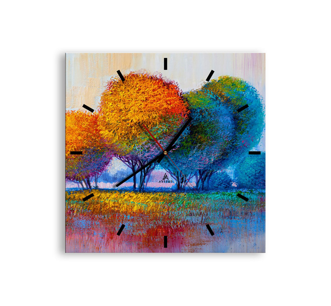 Brayden Studio Analoge Wanduhr Kelowna Geräuschlos Größe: 40 cm H x 40 cm B x 0,4 cm T