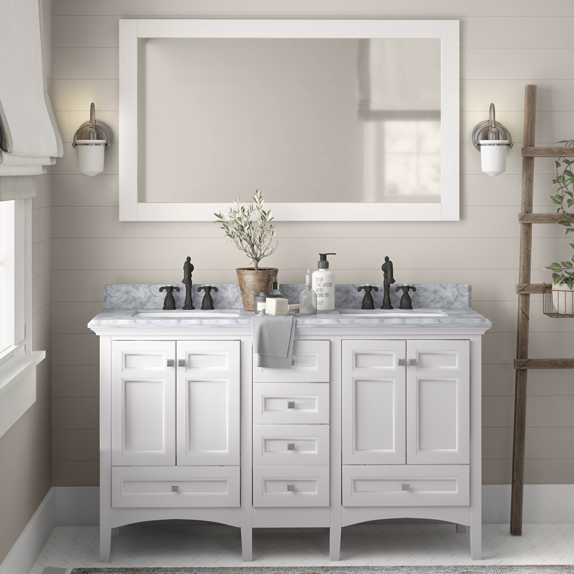 Luz 60 Double Sink Bathroom Vanity Set Reviews Birch Lane