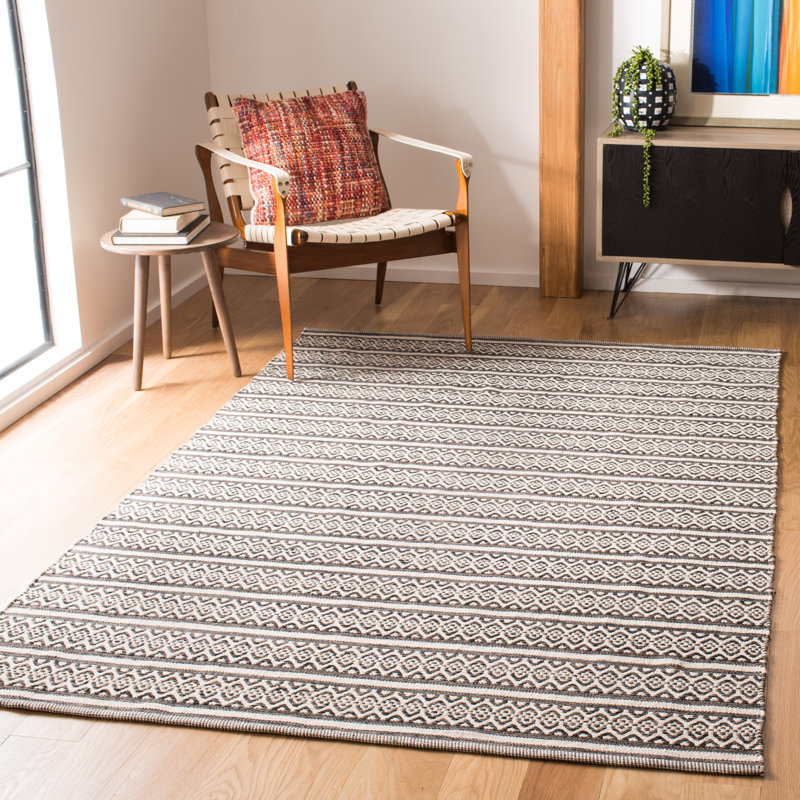 Laurel Foundry Modern Farmhouse Jodi Geometric Handmade Flatweave Cotton Ivory Black Area Rug Reviews Wayfair