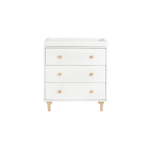 white and gold changing table