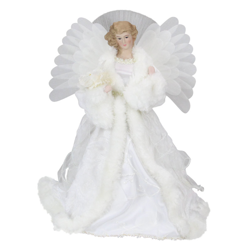 Northlight Lighted B O Fiber Optic Angel With Gown Christmas Tree Topper Reviews Wayfair