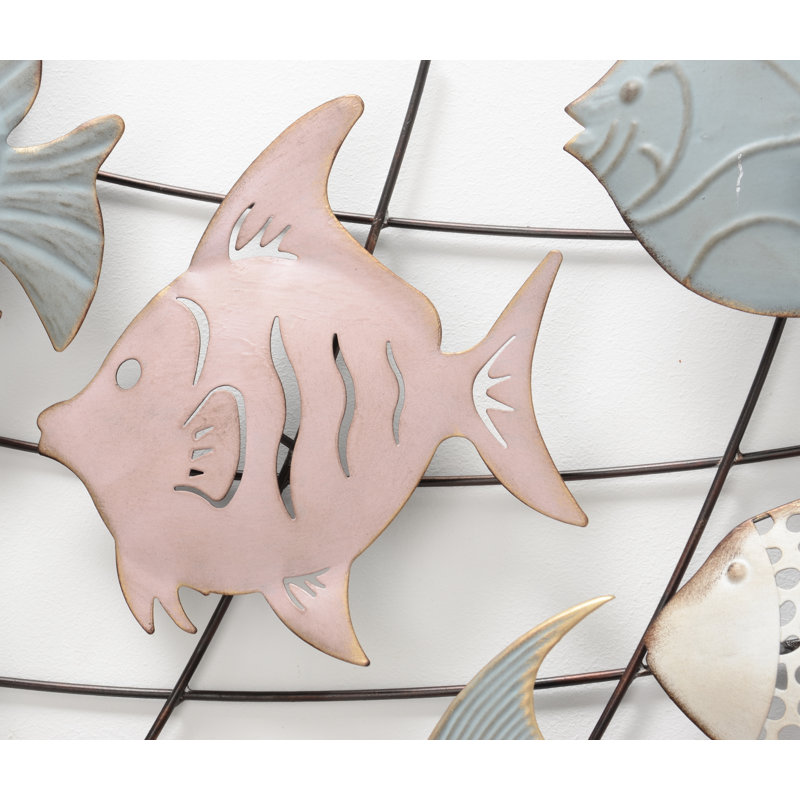 Rosecliff Heights School Of 9 Pastel Fish Wall Decor Wayfair